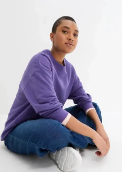 bonprix Sweat|Nachhaltigere Materialien^Oversize-Sweatshirt hyazinthenlila