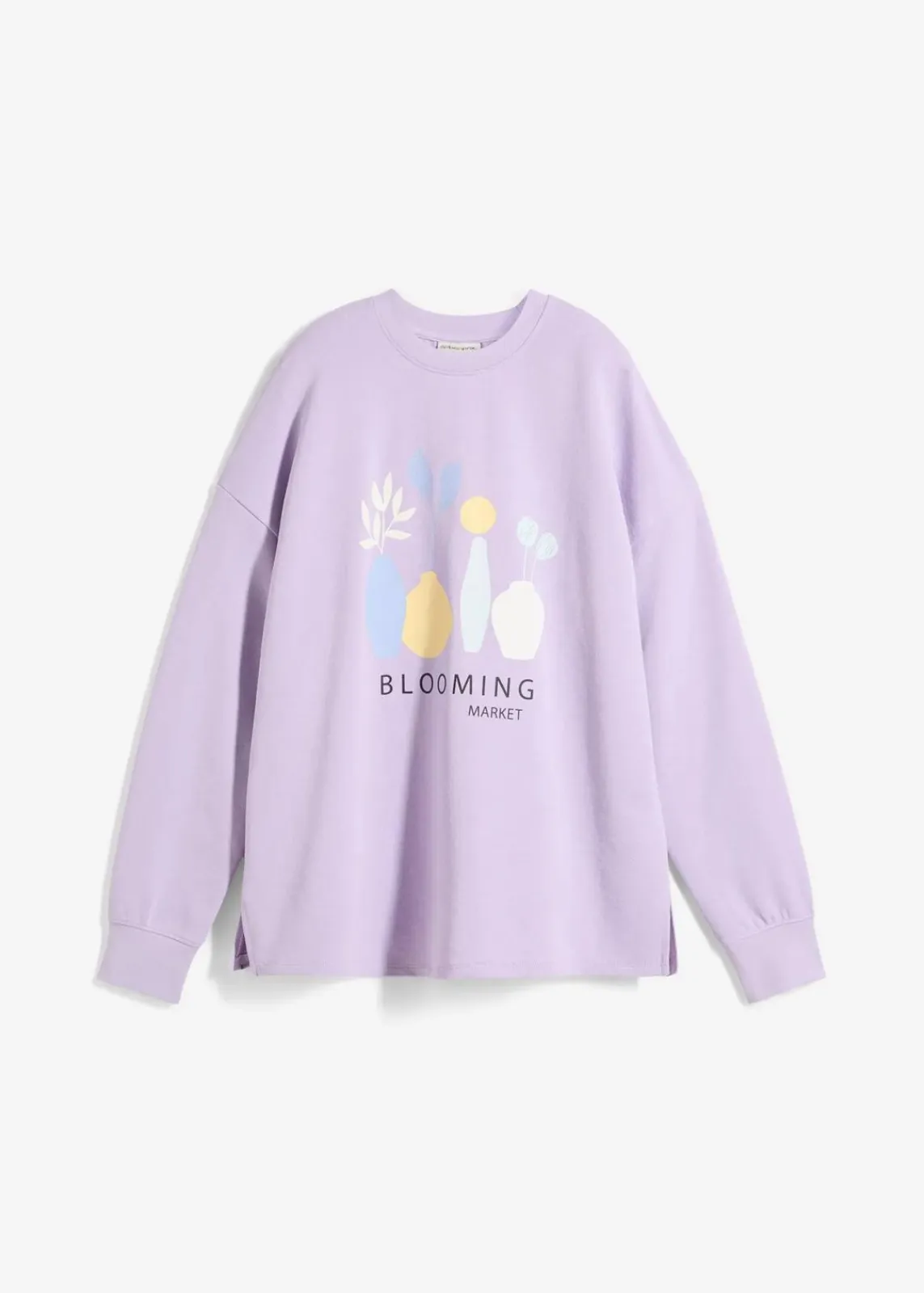 bonprix Sweat|Bekleidung·Blusen & Tuniken^Oversize-Sweatshirt aus Baumwoll-Mix zartflieder bedruckt