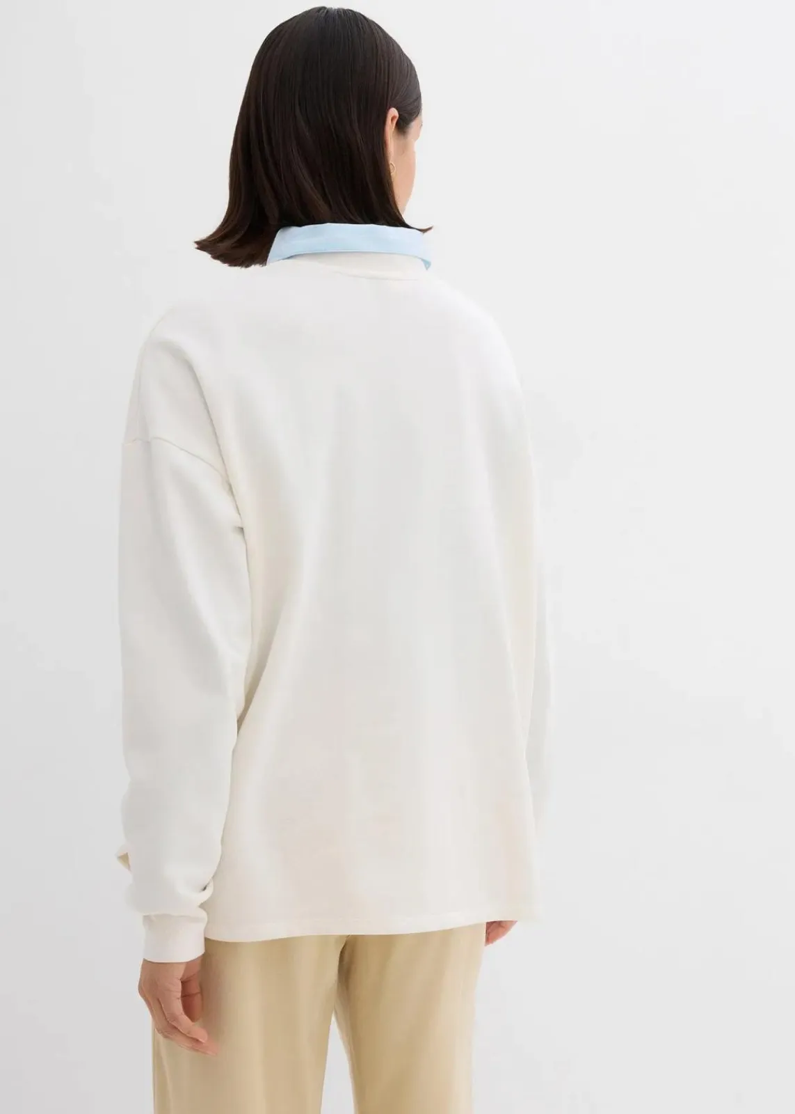 bonprix Sweat|Bekleidung·Blusen & Tuniken^Oversize-Sweatshirt aus Baumwoll-Mix zartflieder bedruckt