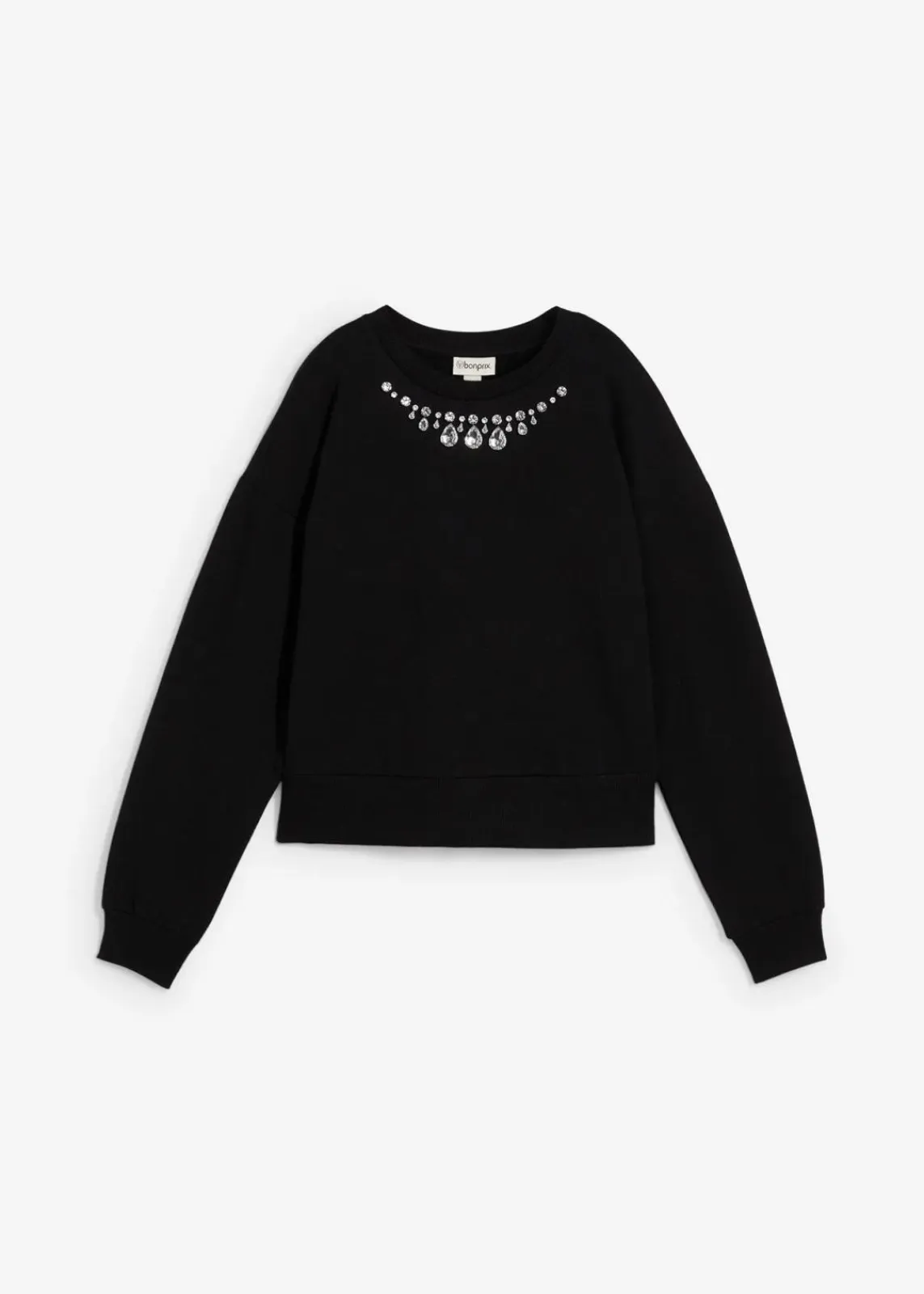 bonprix Sweat|Bekleidung·Blusen & Tuniken^Oversize-Sweatshirt aus Baumwolle schwarz