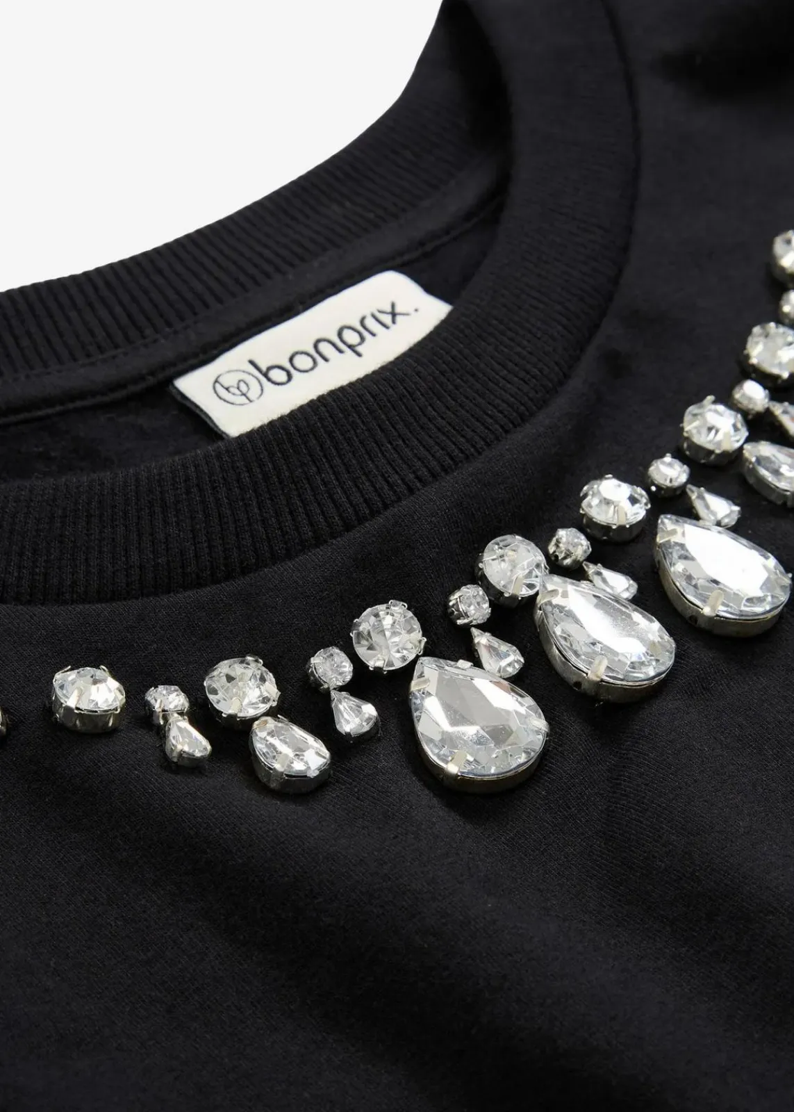 bonprix Sweat|Bekleidung·Blusen & Tuniken^Oversize-Sweatshirt aus Baumwolle schwarz