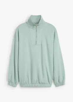 bonprix Sweat|Bekleidung·Blusen & Tuniken^Oversize-Sweatshirt aus Bio-Baumwolle seegrün