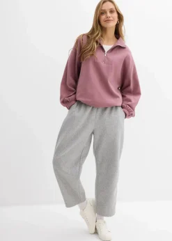 bonprix Bekleidung·Blusen & Tuniken|Sweat^Oversize-Sweatshirt aus Bio-Baumwolle matt violett