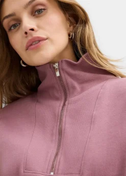 bonprix Bekleidung·Blusen & Tuniken|Sweat^Oversize-Sweatshirt aus Bio-Baumwolle matt violett