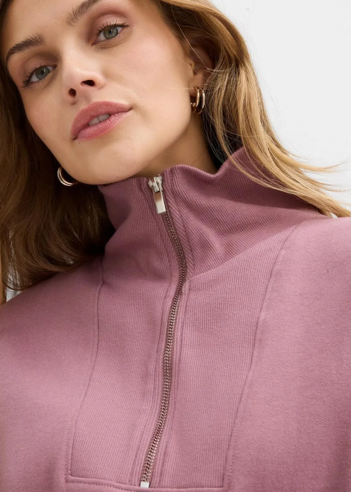 bonprix Bekleidung·Blusen & Tuniken|Sweat^Oversize-Sweatshirt aus Bio-Baumwolle matt violett