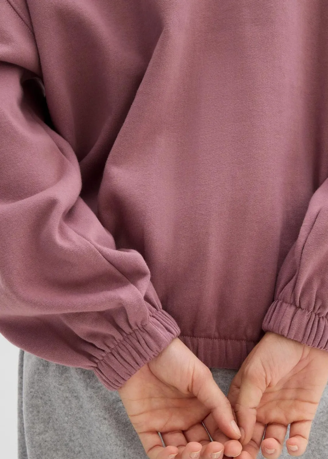 bonprix Bekleidung·Blusen & Tuniken|Sweat^Oversize-Sweatshirt aus Bio-Baumwolle matt violett