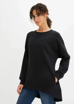 bonprix Sweat|Bekleidung·Blusen & Tuniken^Oversize-Sweatshirt aus reiner Baumwolle schwarz