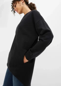 bonprix Sweat|Bekleidung·Blusen & Tuniken^Oversize-Sweatshirt aus reiner Baumwolle schwarz