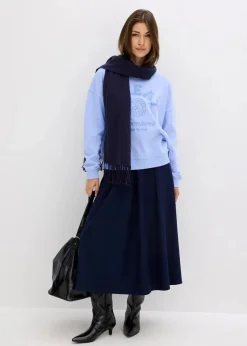 bonprix Sweat|Bekleidung·Blusen & Tuniken^Oversize-Sweatshirt aus reiner Baumwolle perlblau
