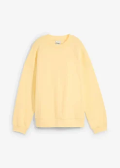 bonprix Sweat|Basics^Oversize-Sweatshirt aus reiner Baumwolle cremegelb