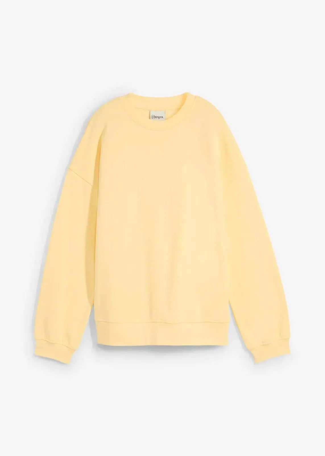 bonprix Sweat|Basics^Oversize-Sweatshirt aus reiner Baumwolle cremegelb