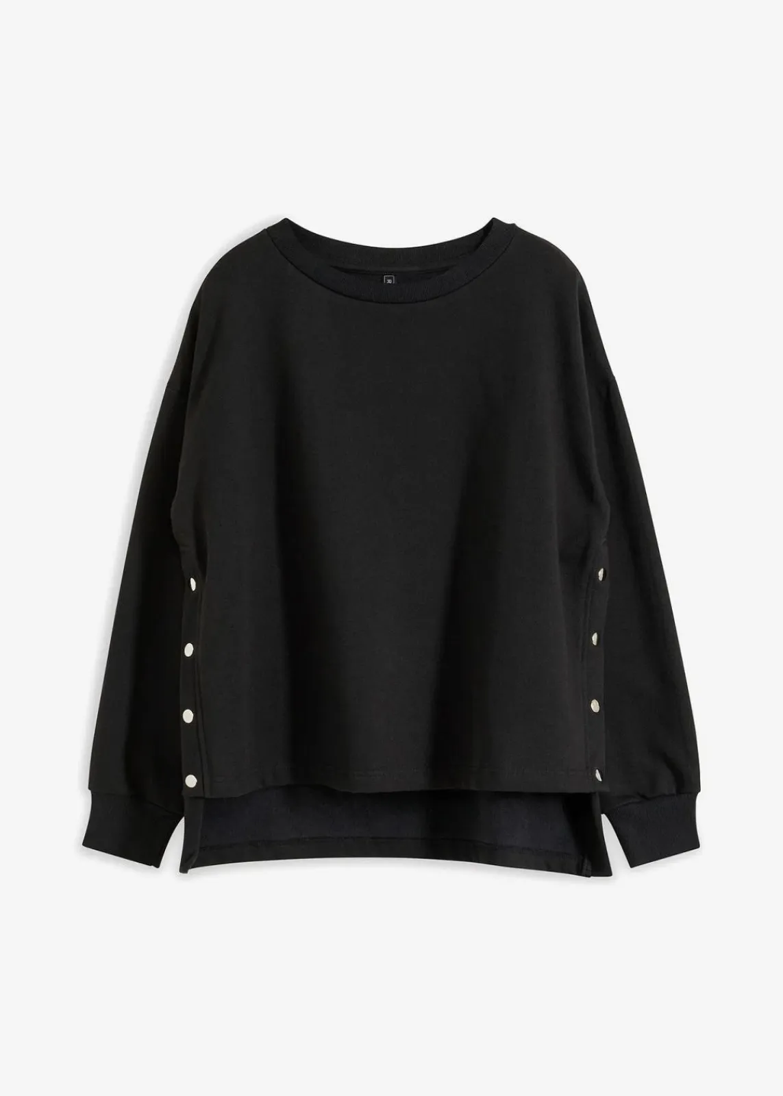 bonprix Bekleidung·Blusen & Tuniken|Sweat^Oversize-Sweatshirt aus reiner Bio-Baumwolle schwarz