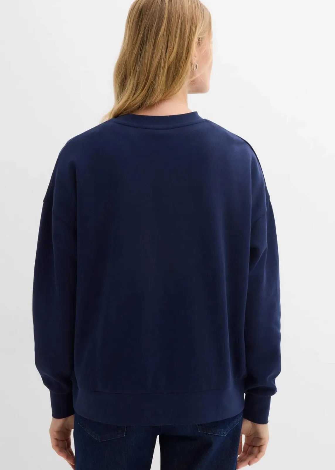 bonprix Sweat|Basics^Oversize-Sweatshirt aus reiner Bio-Baumwolle dunkelblau