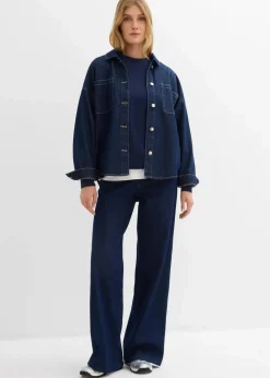 bonprix Sweat|Basics^Oversize-Sweatshirt aus reiner Bio-Baumwolle dunkelblau
