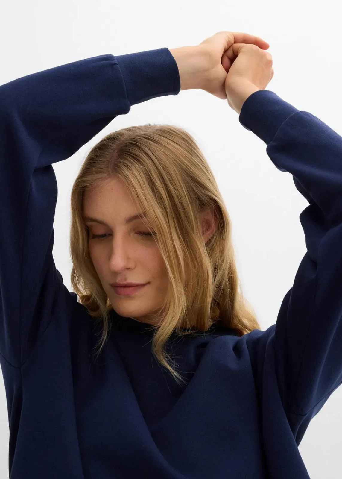 bonprix Sweat|Basics^Oversize-Sweatshirt aus reiner Bio-Baumwolle dunkelblau