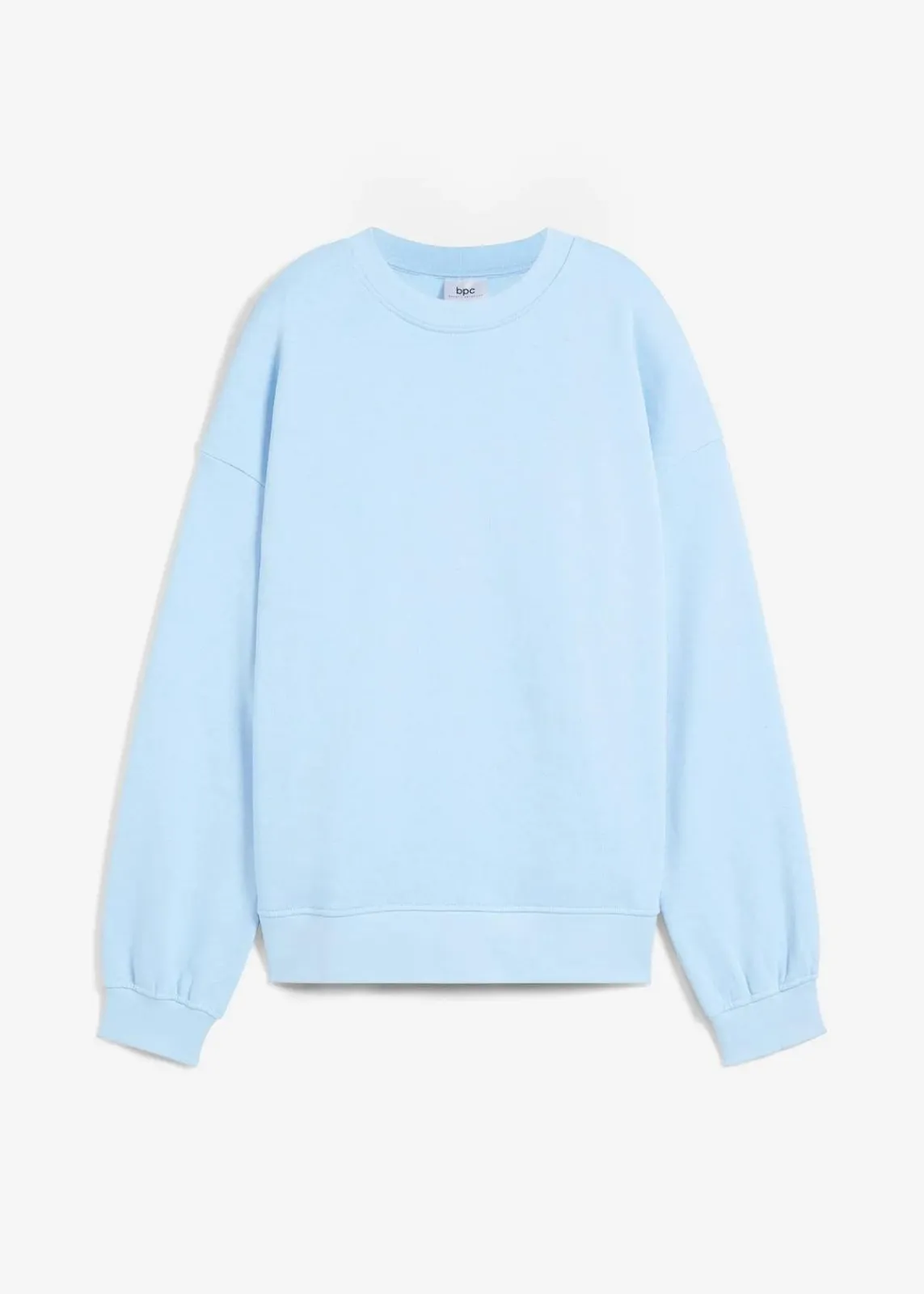 bonprix Sweat|Basics^Oversize-Sweatshirt aus reiner Baumwolle hellblau