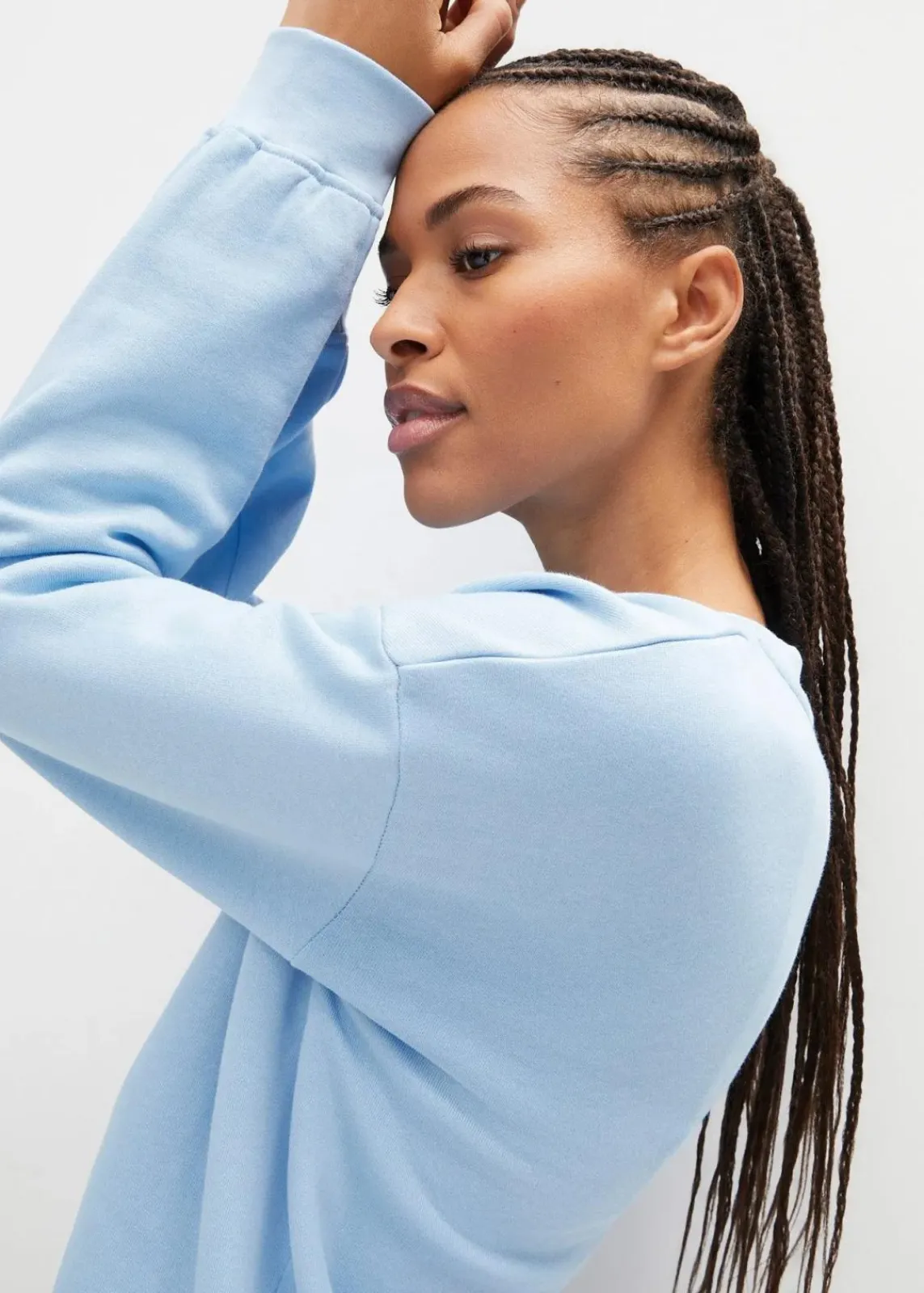 bonprix Sweat|Basics^Oversize-Sweatshirt aus reiner Baumwolle hellblau