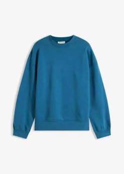 bonprix Bekleidung·Röcke|Bekleidung·Blusen & Tuniken^Oversize-Sweatshirt aus reiner Baumwolle blaupetrol