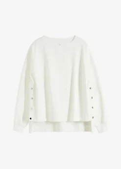 bonprix Nachhaltigere Materialien|Sweat^Oversize-Sweatshirt aus reiner Bio-Baumwolle wollweiß