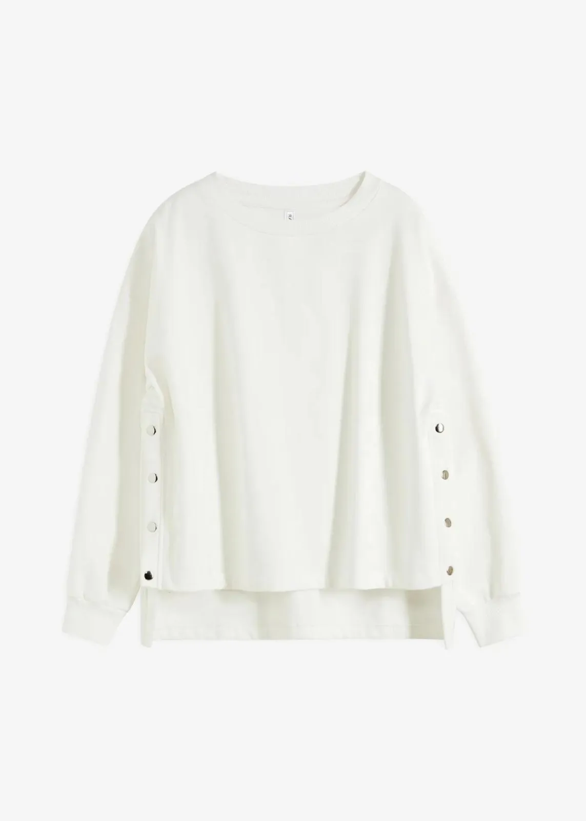 bonprix Nachhaltigere Materialien|Sweat^Oversize-Sweatshirt aus reiner Bio-Baumwolle wollweiß