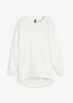 bonprix Bekleidung·Blusen & Tuniken|Sweat^Oversize-Sweatshirt aus reiner Baumwolle wollweiß