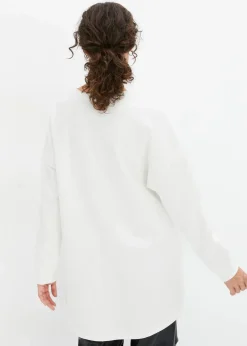bonprix Bekleidung·Blusen & Tuniken|Sweat^Oversize-Sweatshirt aus reiner Baumwolle wollweiß