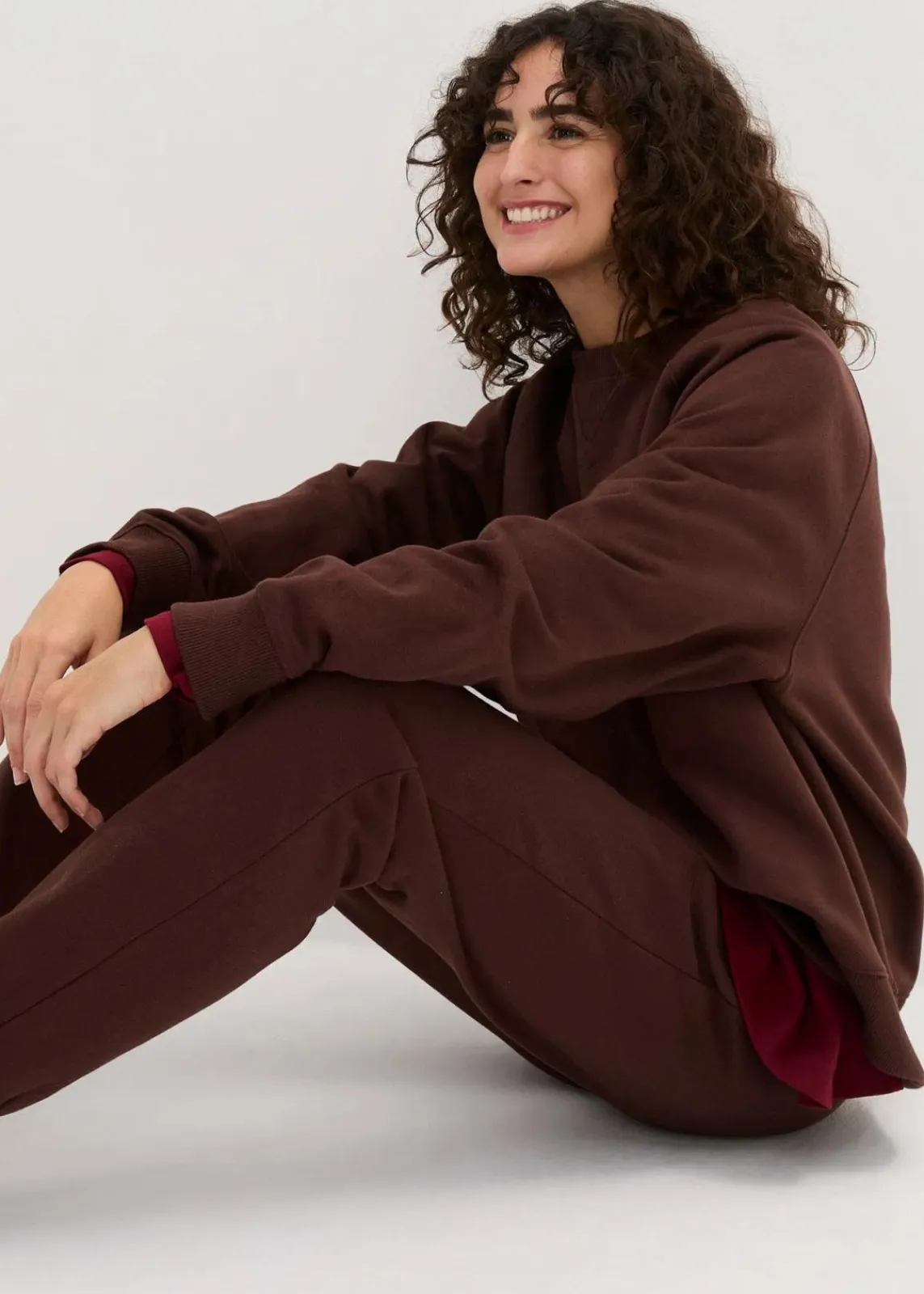 bonprix Bekleidung·Röcke|Bekleidung·Blusen & Tuniken^Oversize-Sweatshirt aus reiner schwerer Bio-Baumwolle terrabraun