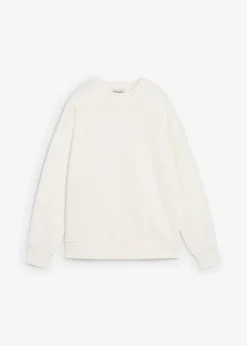 bonprix Bekleidung·Röcke|Bekleidung·Blusen & Tuniken^Oversize-Sweatshirt aus reiner Bio-Baumwolle wollweiß