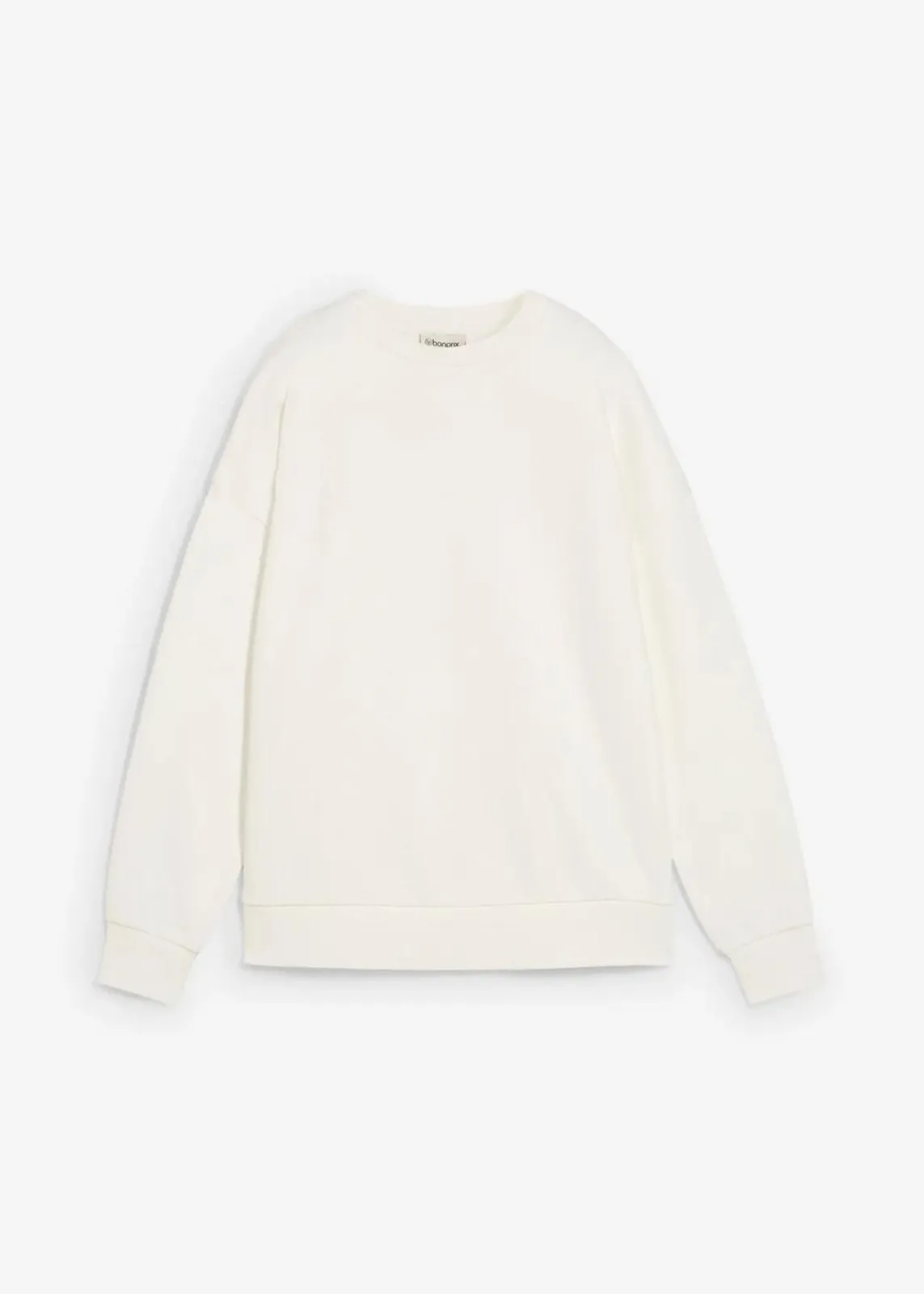 bonprix Bekleidung·Röcke|Bekleidung·Blusen & Tuniken^Oversize-Sweatshirt aus reiner Bio-Baumwolle wollweiß