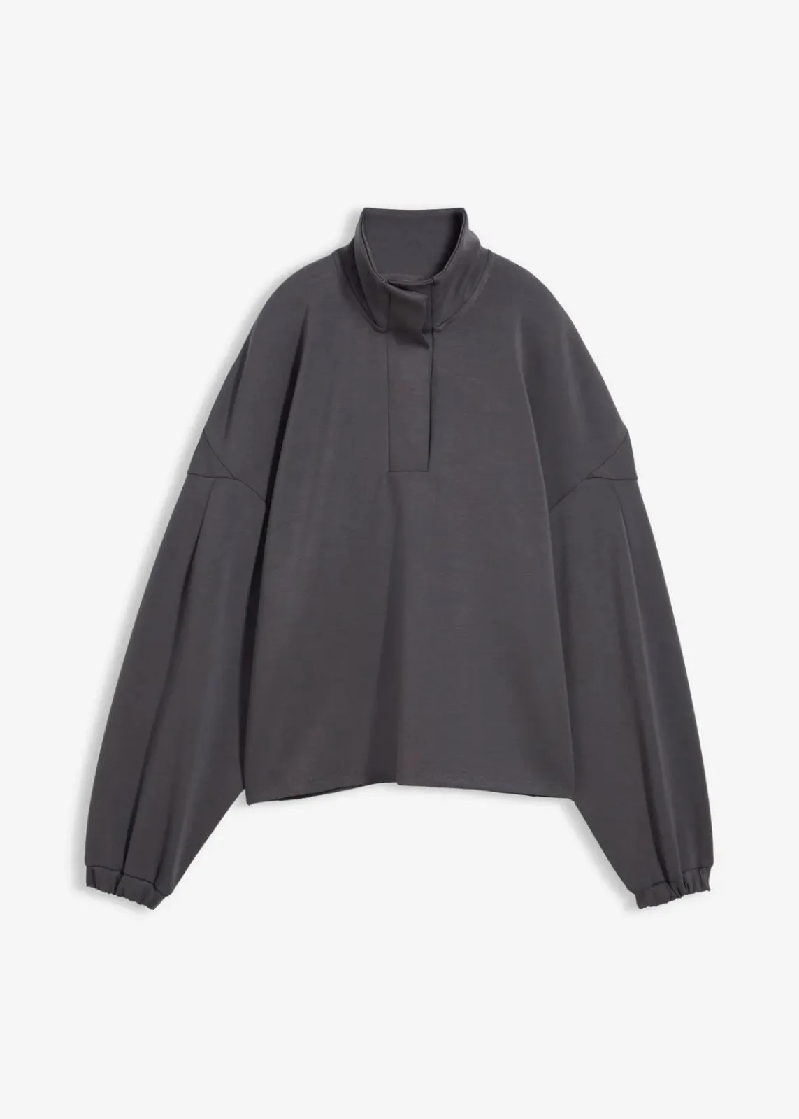 bonprix Bekleidung·Blusen & Tuniken|Sweat^Oversize-Sweatshirt aus Scuba schiefergrau