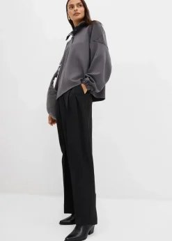 bonprix Bekleidung·Blusen & Tuniken|Sweat^Oversize-Sweatshirt aus Scuba schiefergrau