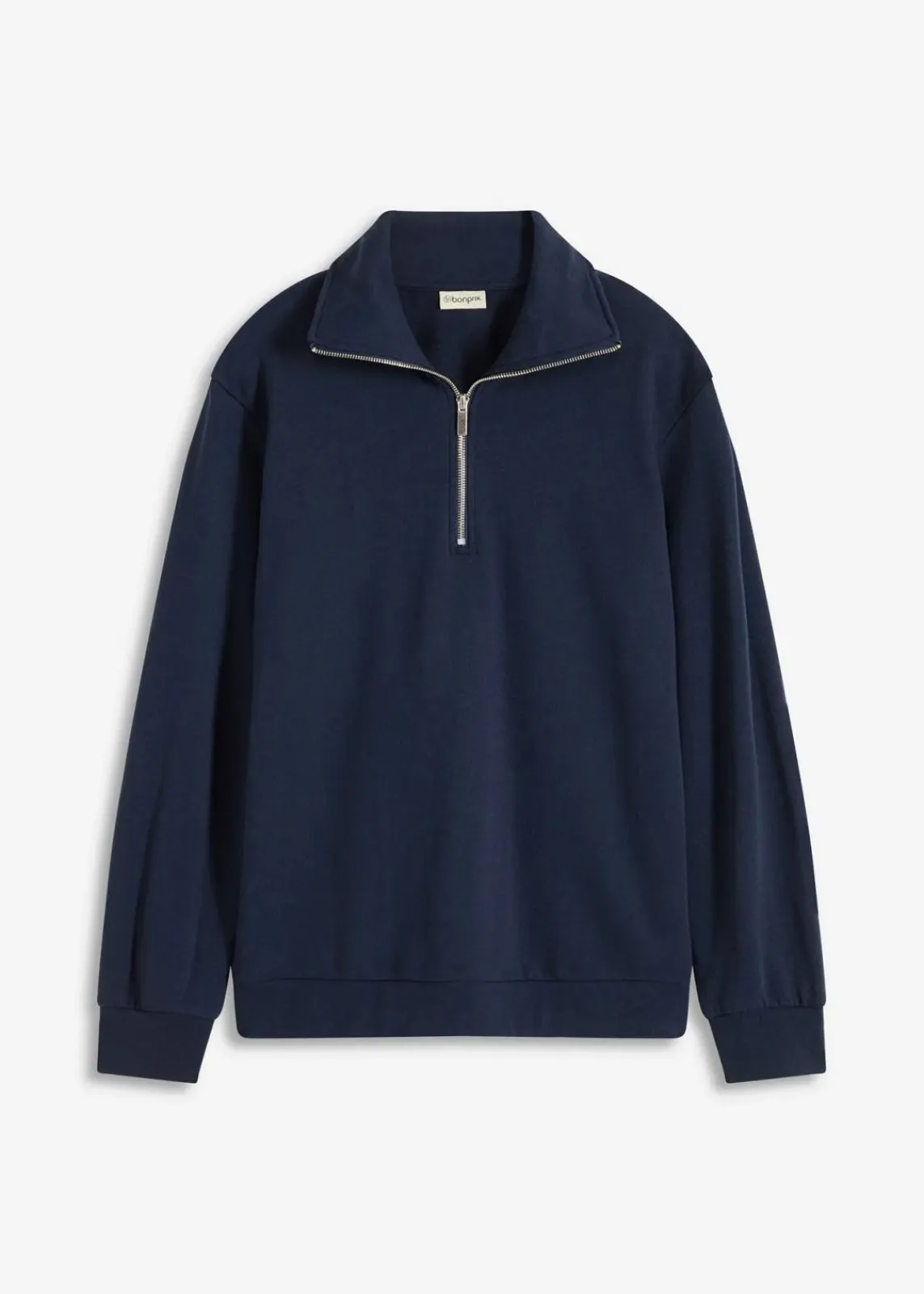 bonprix Nachhaltigere Materialien^Oversize-Sweatshirt mit Reißverschluss dunkelblau