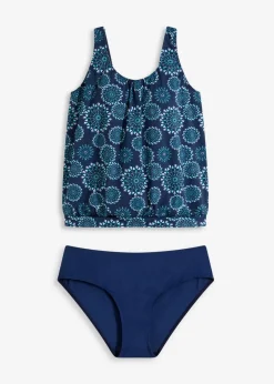 bonprix Nachhaltigere Materialien|Tankinis^Oversize-Tankini mit breiten Trägern (2-tlg.Set) mitternachtsblau graphisch bedruckt