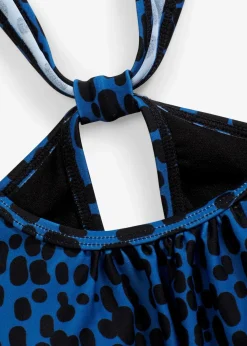 bonprix Nachhaltigere Materialien|Bademode·Tankinis^Oversize-Tankini (2-tlg.Set) blau/schwarz gepunktet