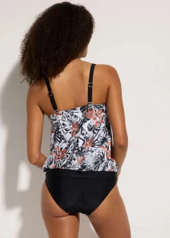 bonprix Nachhaltigere Materialien|Tankinis^Oversize-Tankini (2-tlg.Set) weiß floral