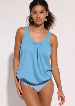 bonprix Nachhaltigere Materialien|Mix & Match^Oversize-Tankinioberteil in Ballonform graublau