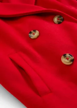bonprix Nachhaltigere Materialien|Jacken & Mäntel^Oversize-Trenchjacke in Wolloptik rot