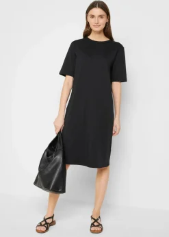 bonprix Bekleidung·Röcke|Bekleidung·Pullover & Strickjacken^Oversize-T-Shirtkleid aus reiner Baumwolle (2er Pack) schwarz + schwarz