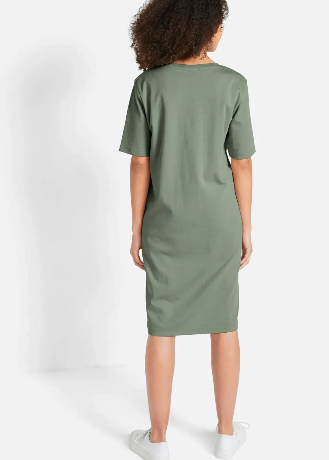 bonprix Kleider|Basics^Oversize-T-Shirtkleid aus reiner Baumwolle (2er Pack) dunkelblau + seegras