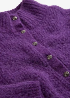 bonprix Pullover & Strickjacken|Premium^Oversize-Wollpullover mit Alpaka tieflila