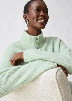 bonprix Bekleidung·Umstandsmode|Strickmode^Oversize-Wollpullover mit Alpaka softsalbei