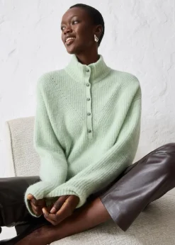 bonprix Bekleidung·Umstandsmode|Strickmode^Oversize-Wollpullover mit Alpaka softsalbei