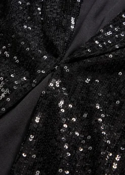 bonprix Bekleidung·Basics|Blazer^Paillettenblazer schwarz metallic