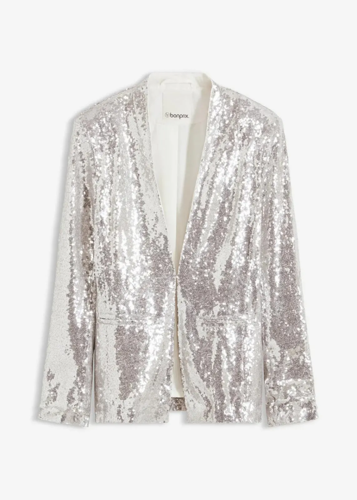 bonprix Bekleidung·Basics|Blazer^Paillettenblazer silber