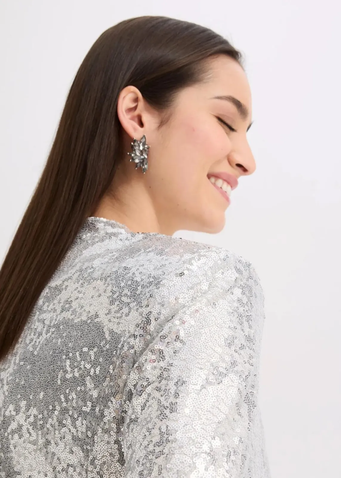 bonprix Bekleidung·Basics|Blazer^Paillettenblazer silber