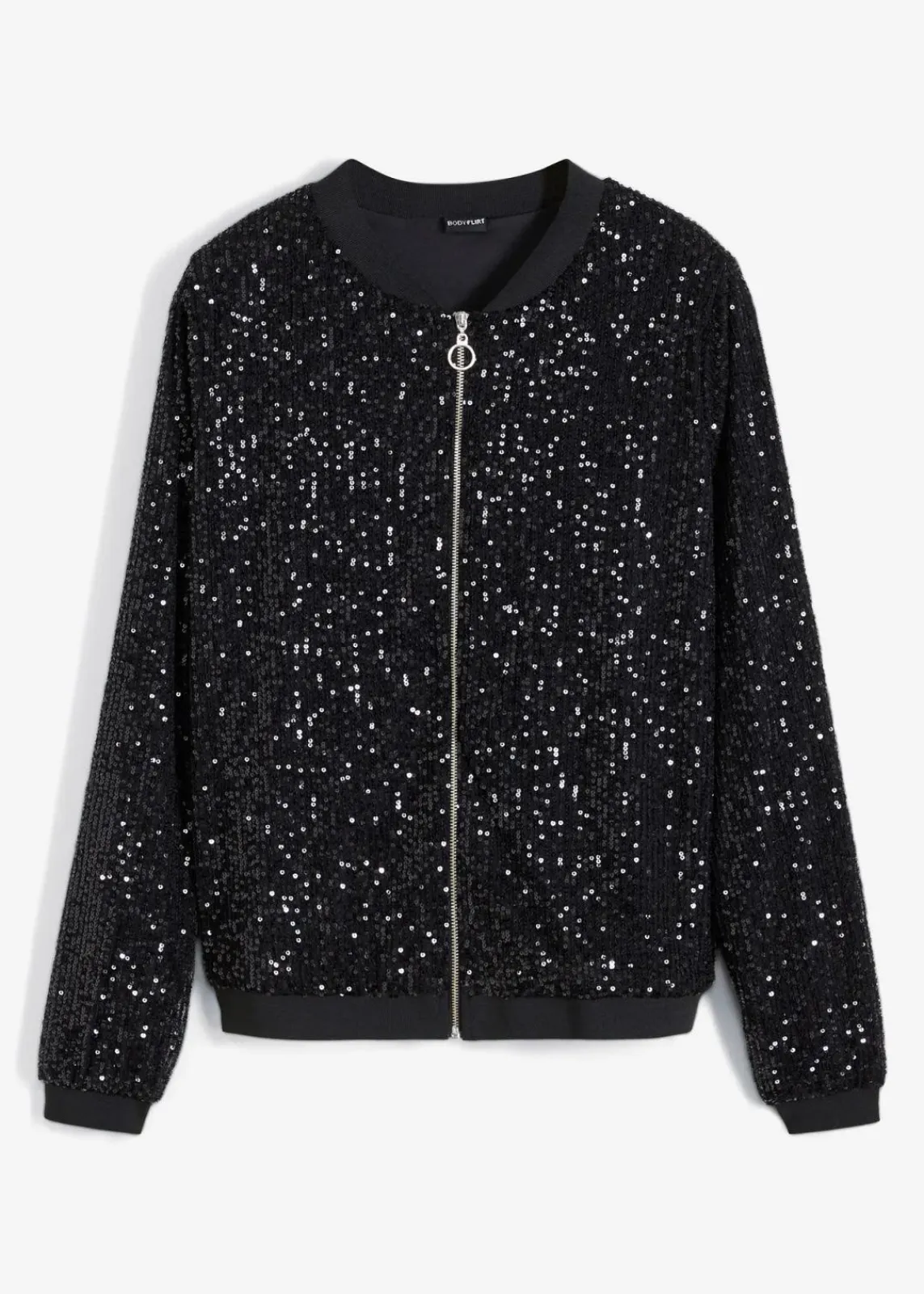 bonprix Jacken & Mäntel|Bekleidung·Hosen^Pailletten-Blouson schwarz