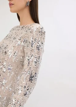 bonprix Kleider^Paillettenkleid gold