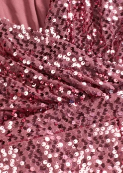 bonprix Bekleidung·Pullover & Strickjacken|Festliche Mode^Paillettenkleid dunkelrose
