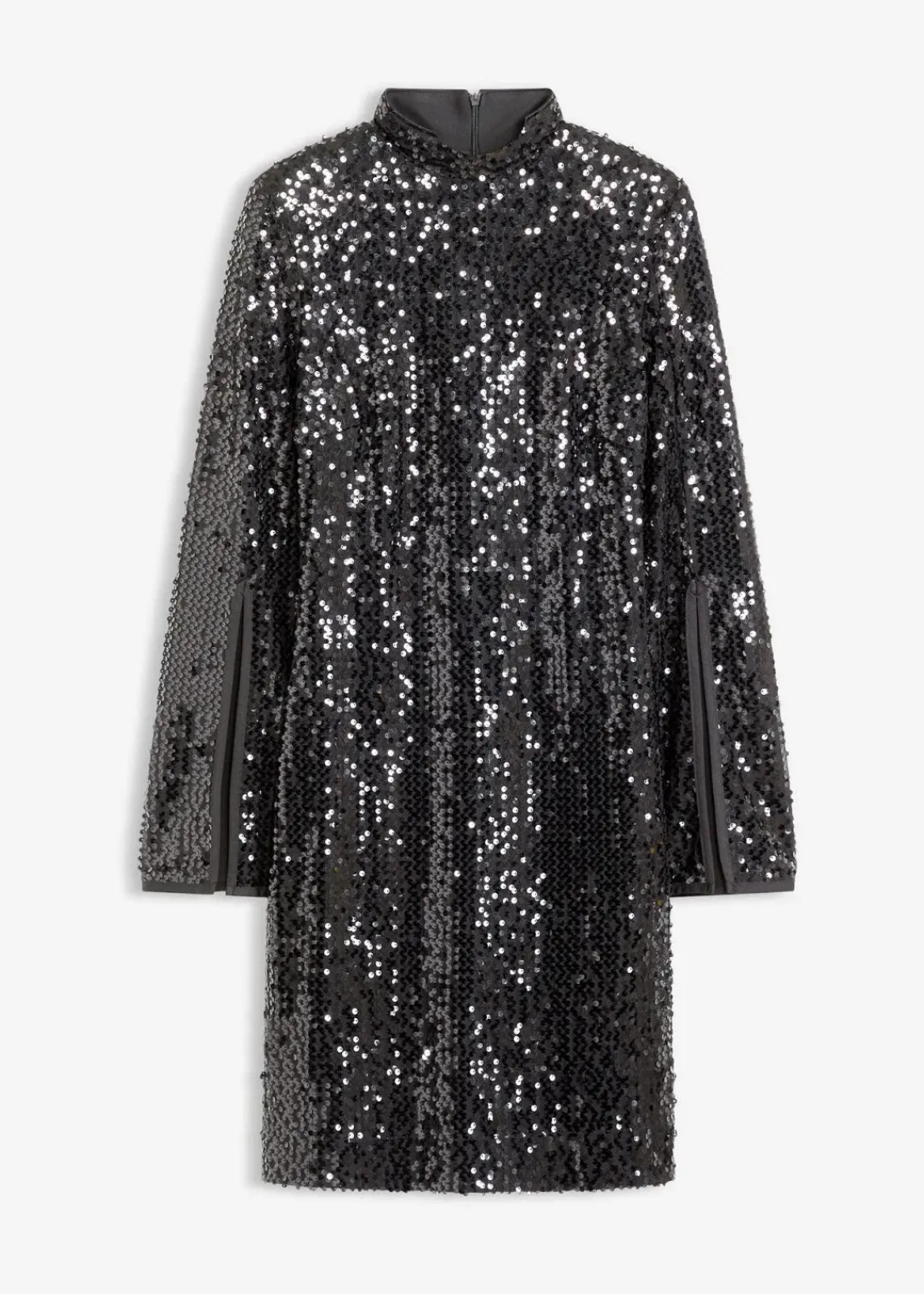 bonprix Kleider|Bekleidung·Pullover & Strickjacken^Paillettenkleid mit Trompeten-Ärmel schwarz