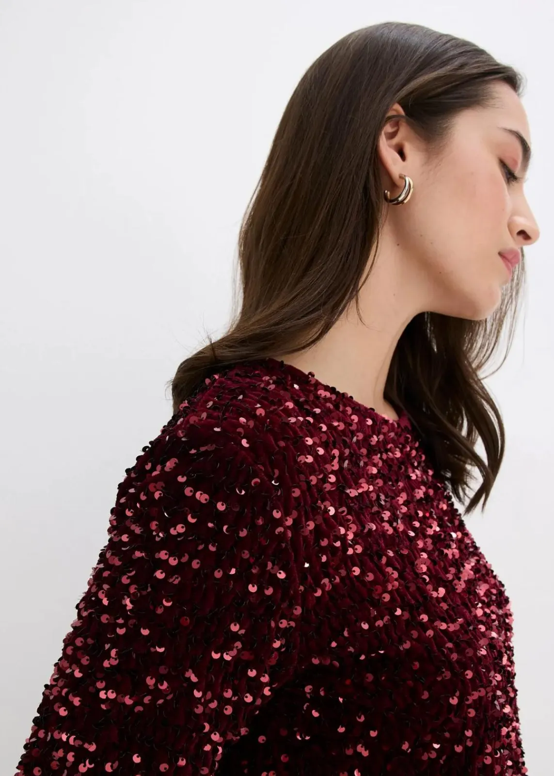 bonprix Shirts & Tops^Pailletten-Shirt bordeaux